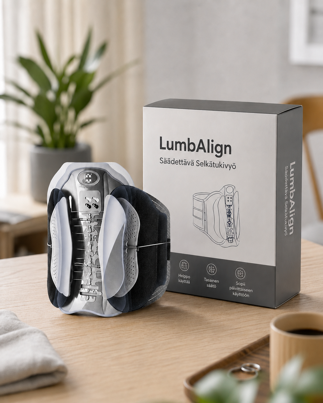 LumbAlign Säädettävä Selkätuki