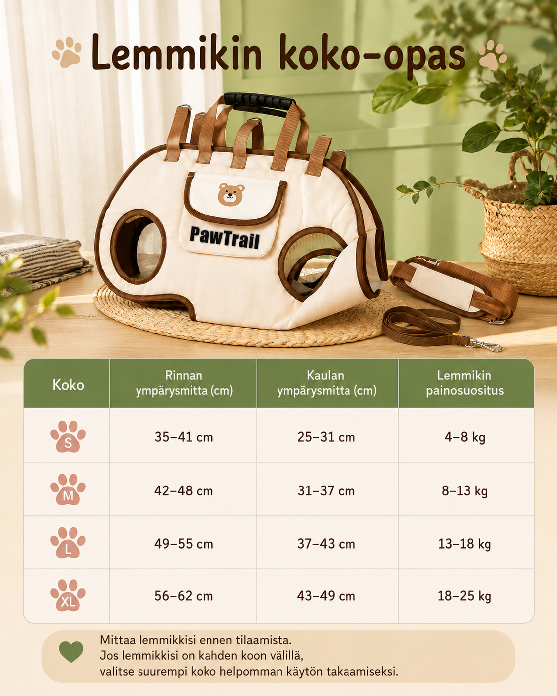 PawTrail Companion Carrier – Pehmytmateriaalinen lemmikkikantolaukku