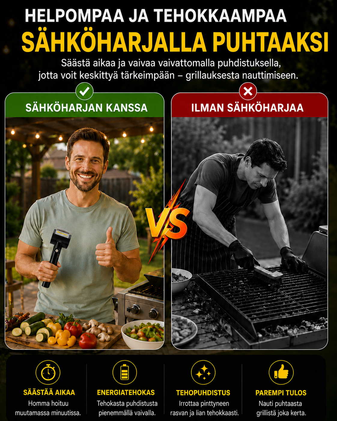 GrillGuard Pro -sähkögrilliharja