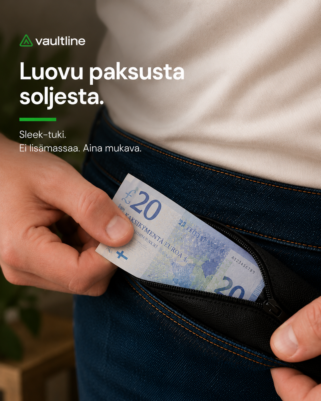 Vaultline – piilotaskullinen matkavyö