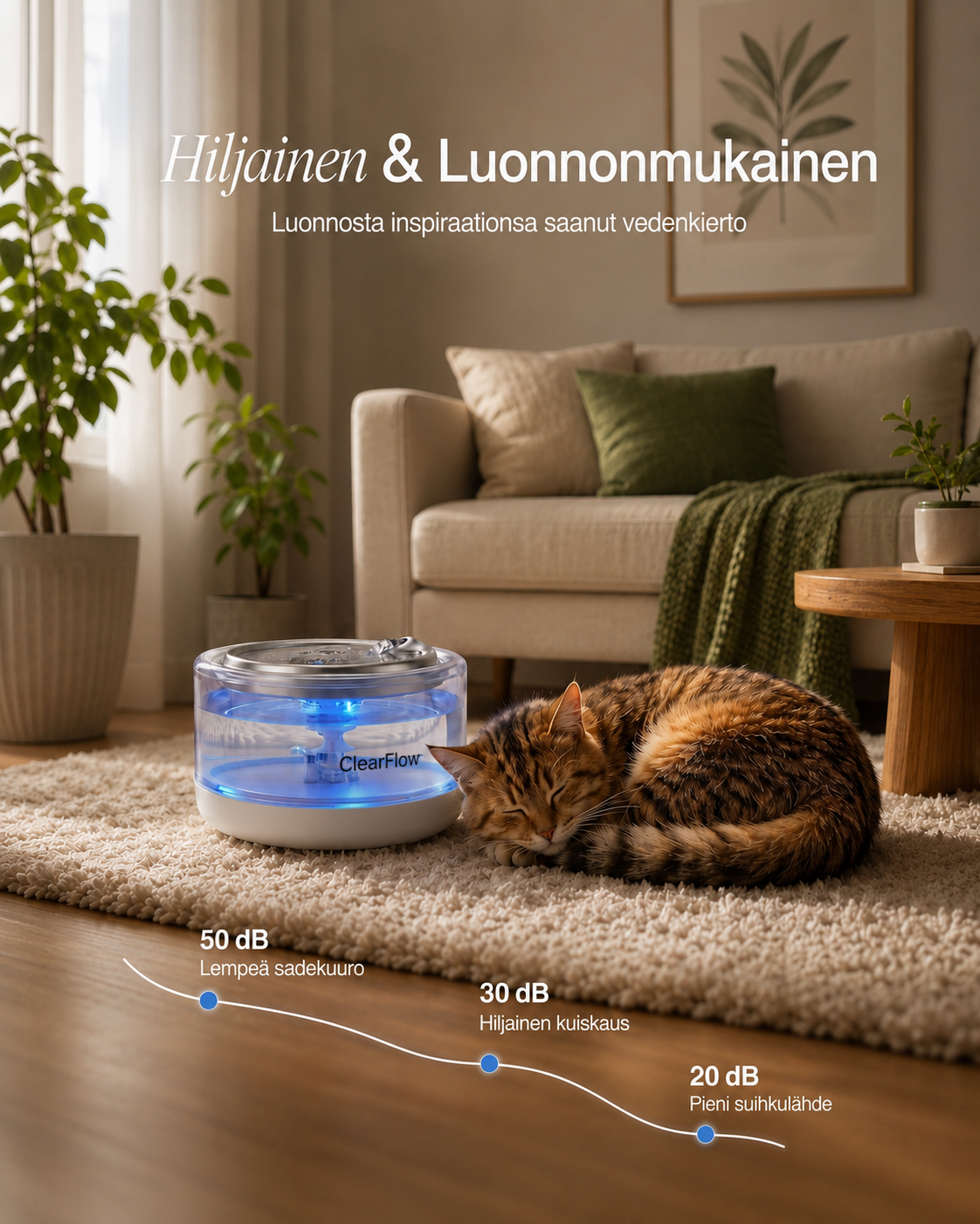 ClearFlow-vesiautomaatti lemmikeille