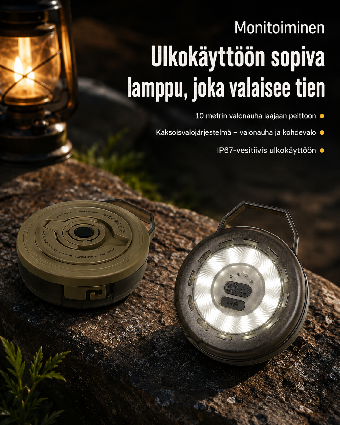 Glowdrift retki- ja tunnelmavalaisin