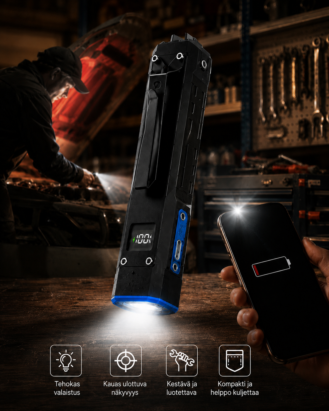 NightPath Pro EDC-taskulamppu