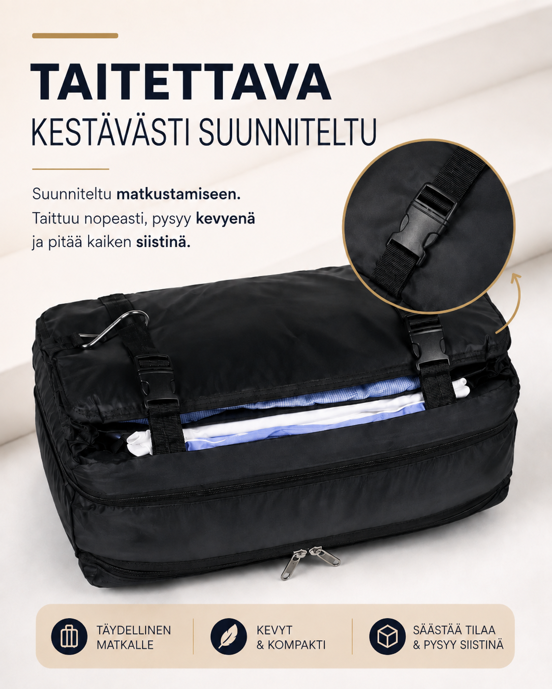 FoldAway Matkahyllyjärjestelijä