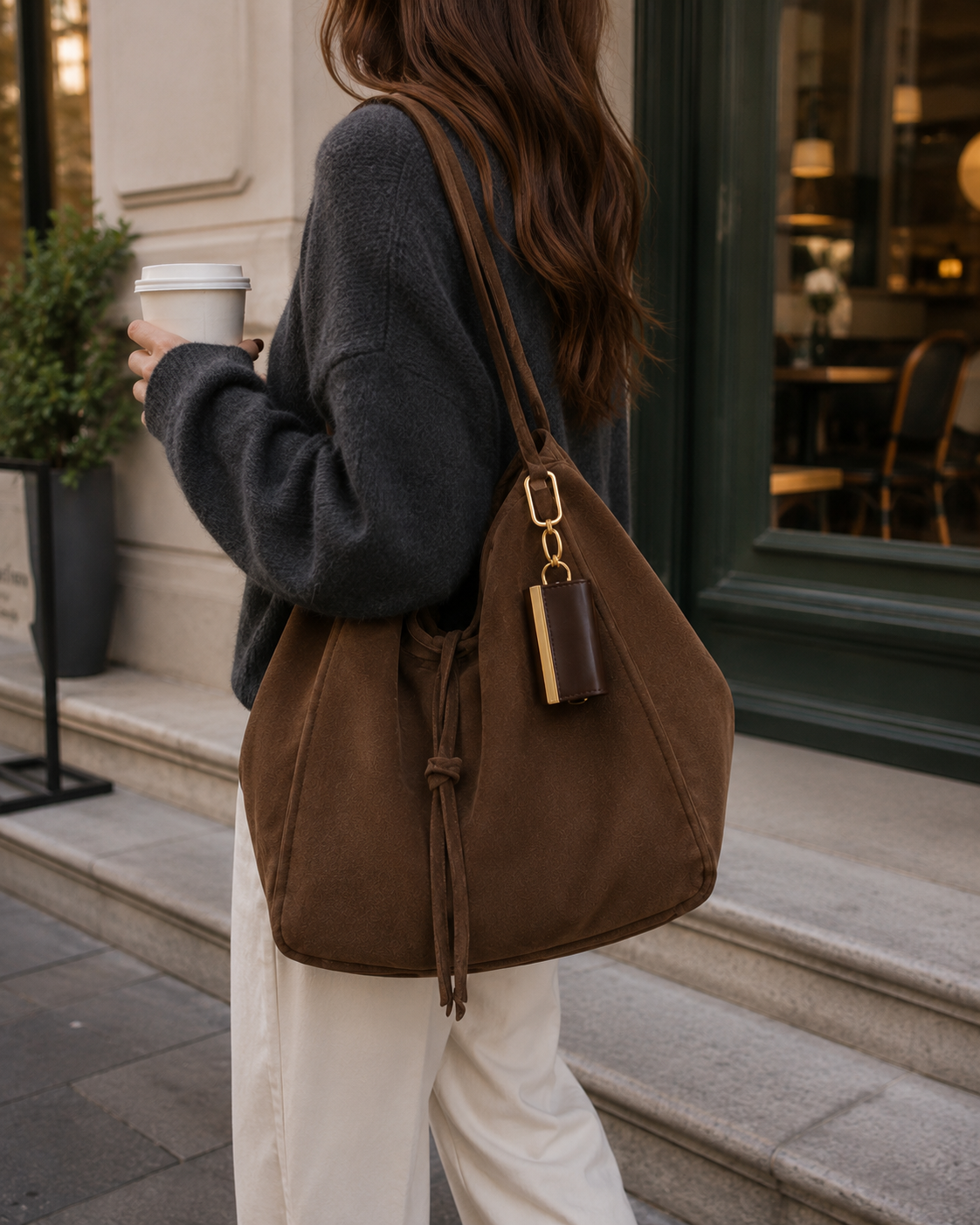 Chelsea Fold -laukku ja charm-koriste