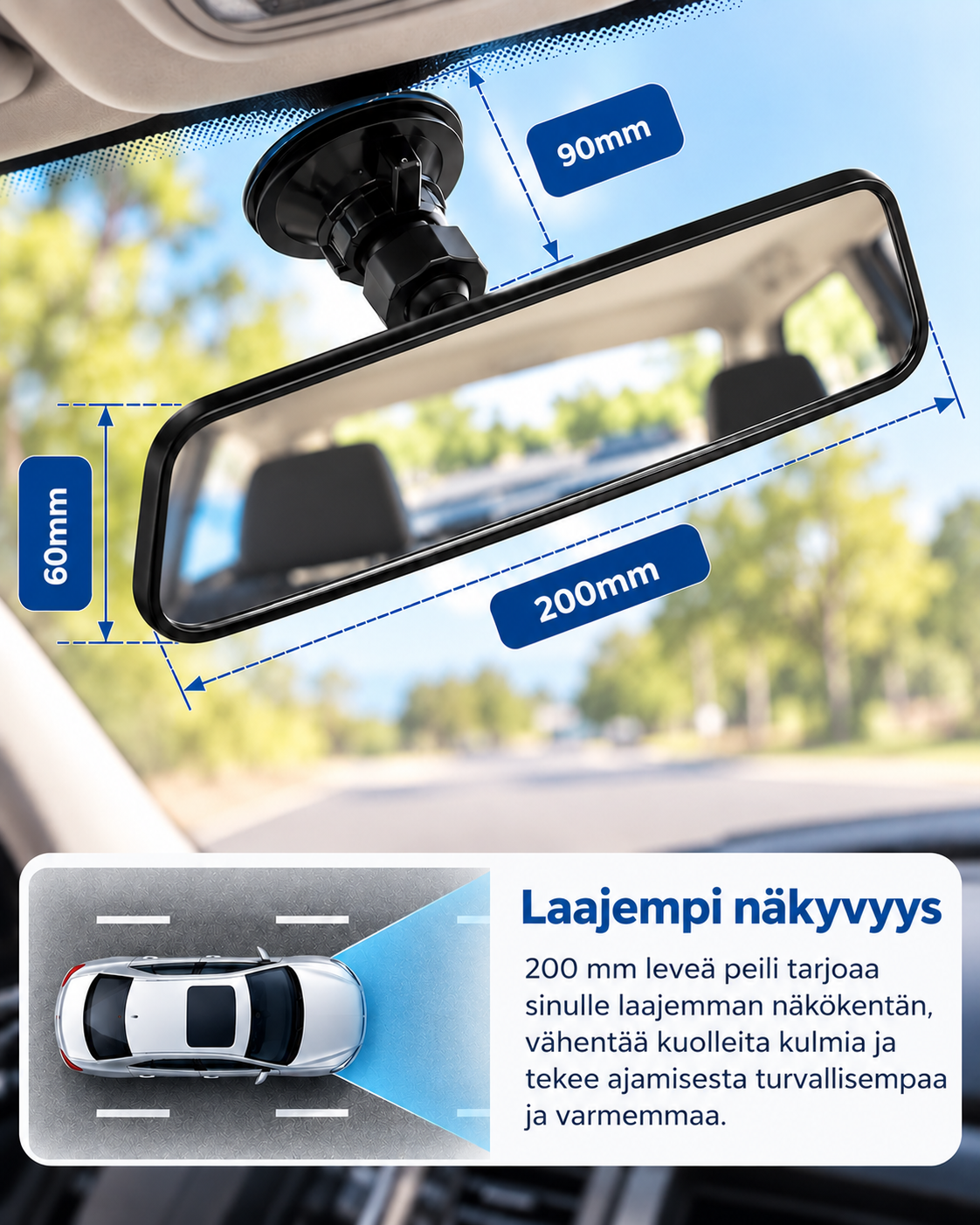 ClearArc panoraamataustapeili – helppo klipsikiinnitys