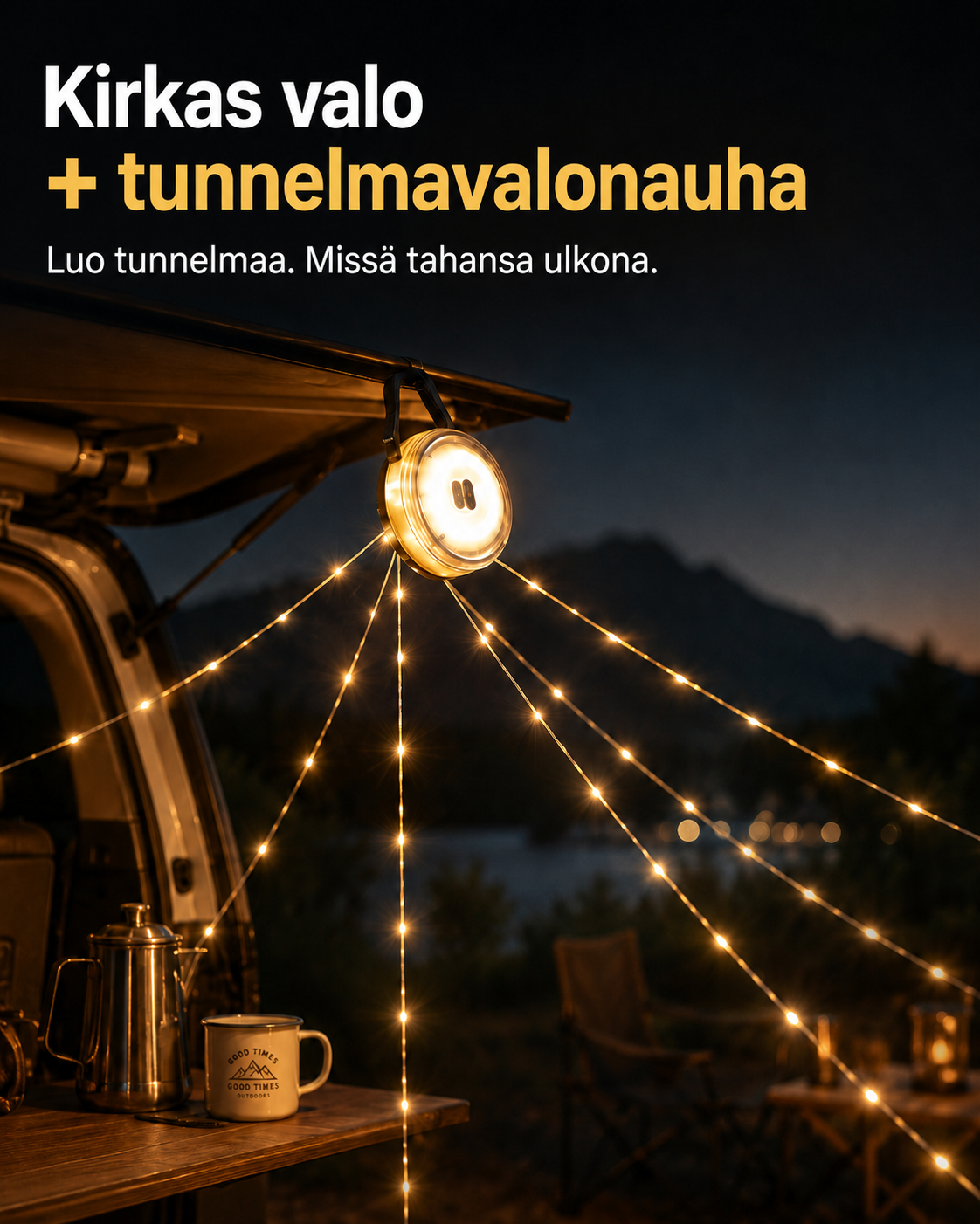 Glowdrift retki- ja tunnelmavalaisin