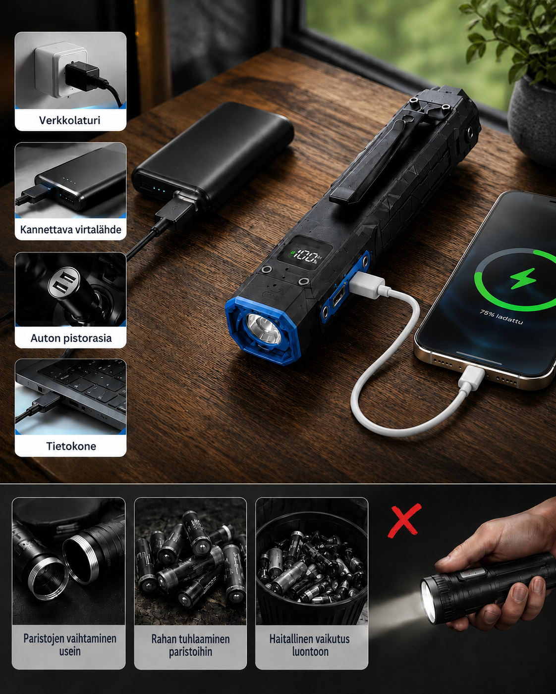 NightPath Pro EDC-taskulamppu