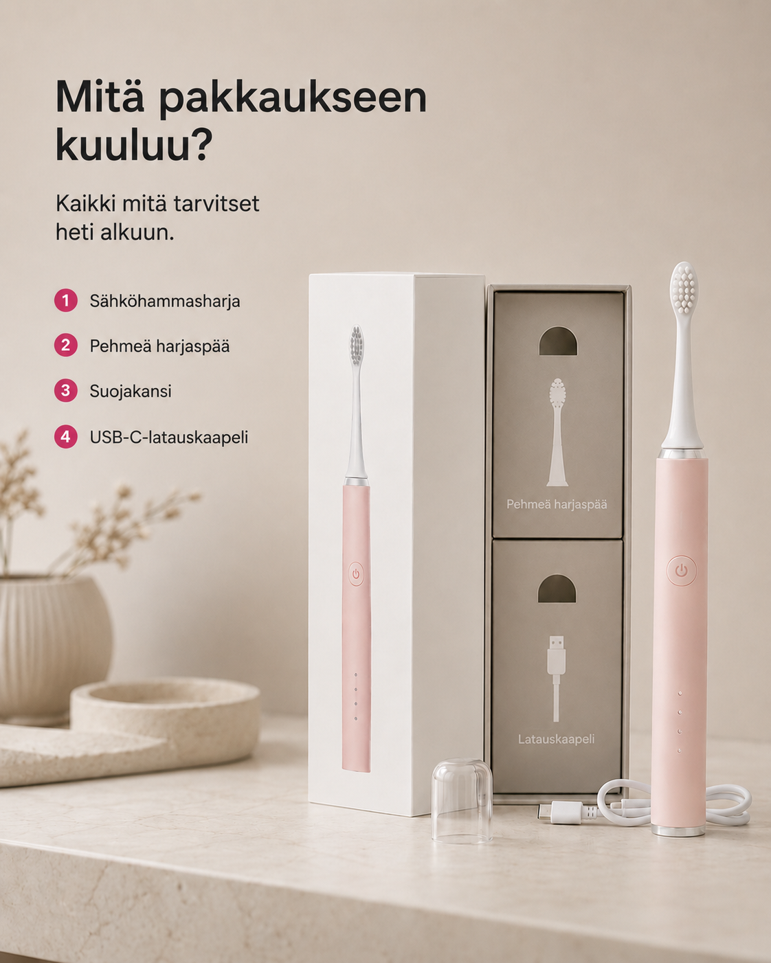 BrightSonic Daily Sähköhammasharja — Aikuisten & Lasten Mallisto