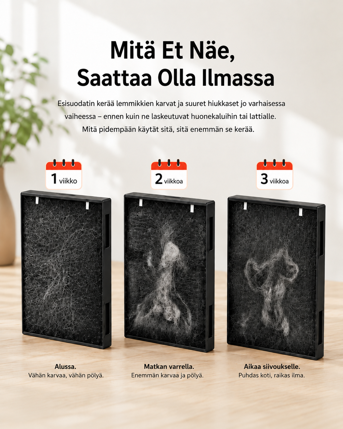 PureNest Kompakti ilmanpuhdistin lemmikeille