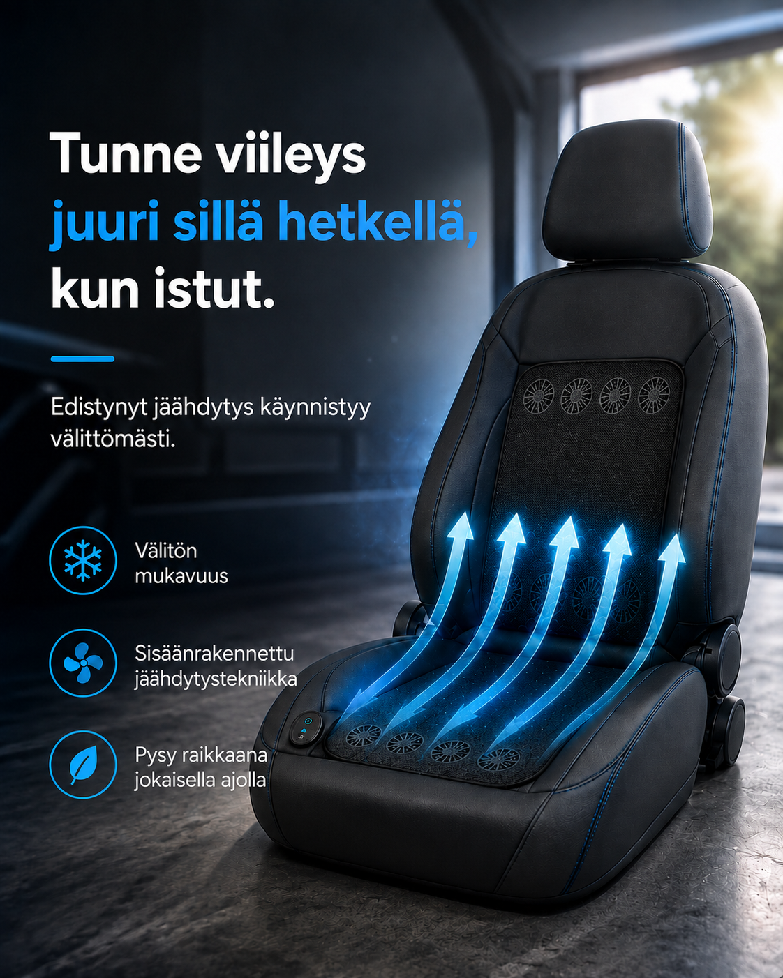 AirFlow Drive -viilentava istuinsuoja