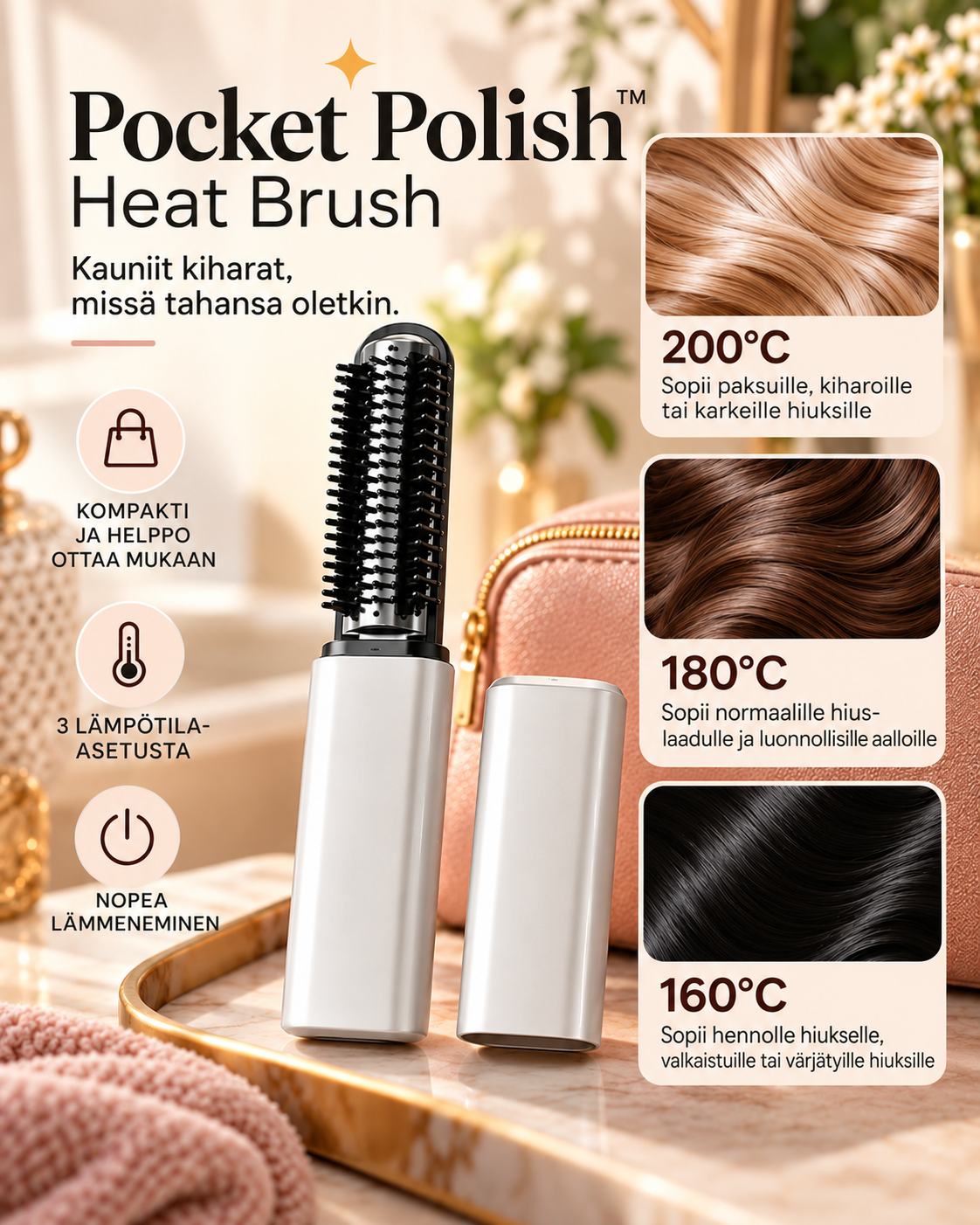 Pocket Polish -lämpöharja