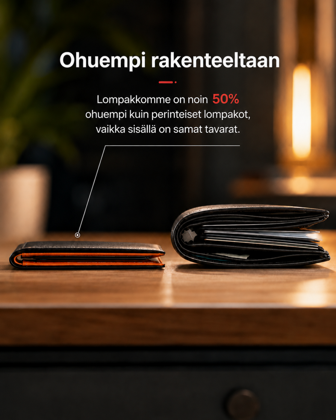 Meridian Ohut Korttilompakko