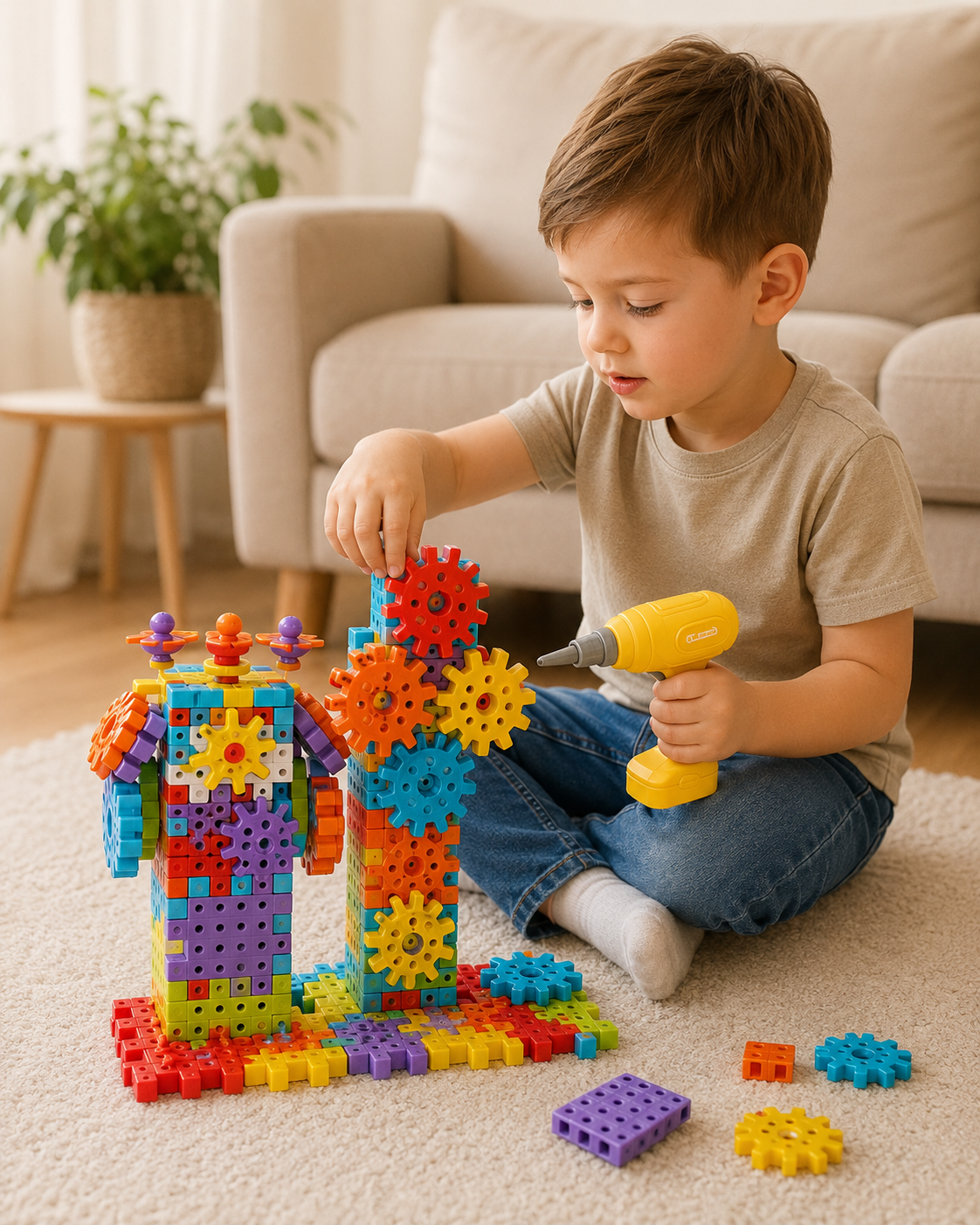Gearo | Montessori 3D -hammasratas- ja palapelirakennussa