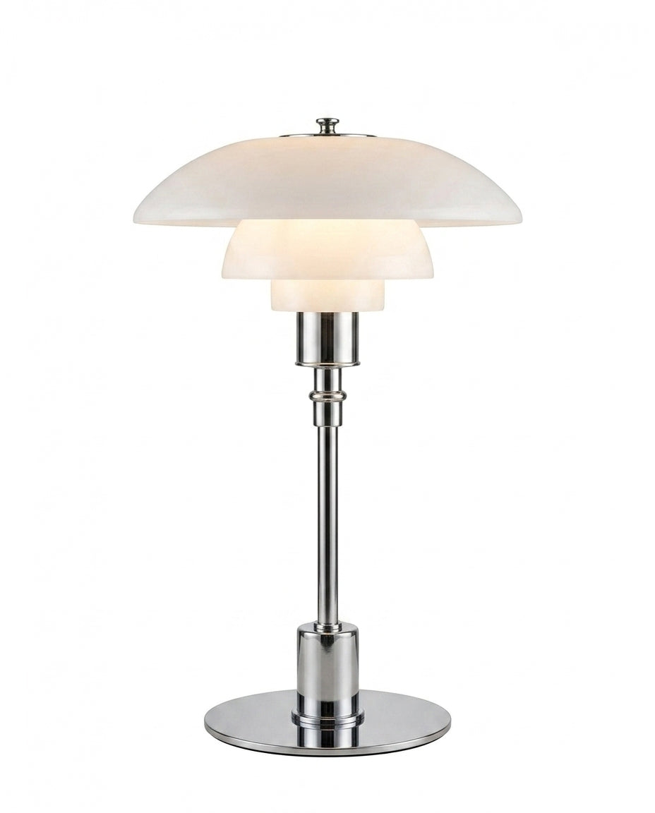 LED-pöytälamppu – Skandinaavinen design | Rauta & lasi