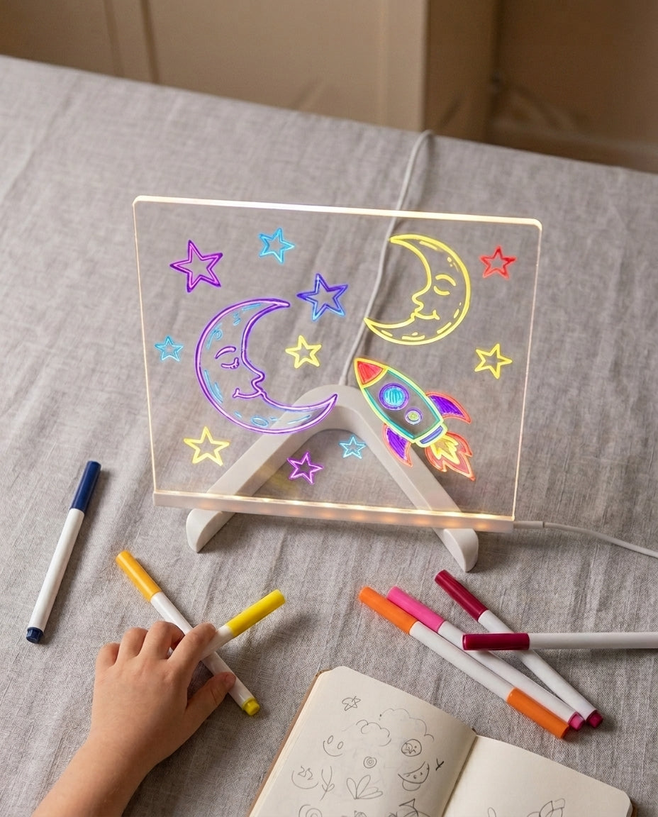 GlowBoard | LED-PIIRUSTUSLAUTA LAPSILLE