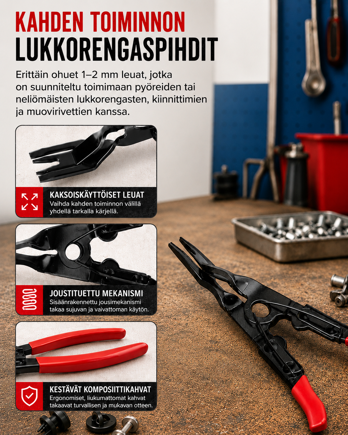 ProReach 5-osainen sahkoliitinten irrotuspihtiset