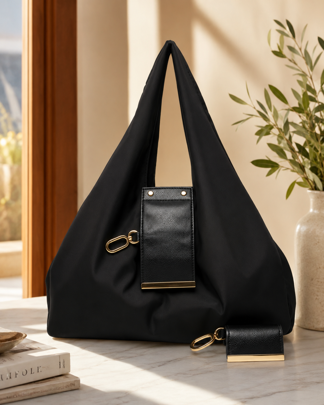 Chelsea Fold -laukku ja charm-koriste