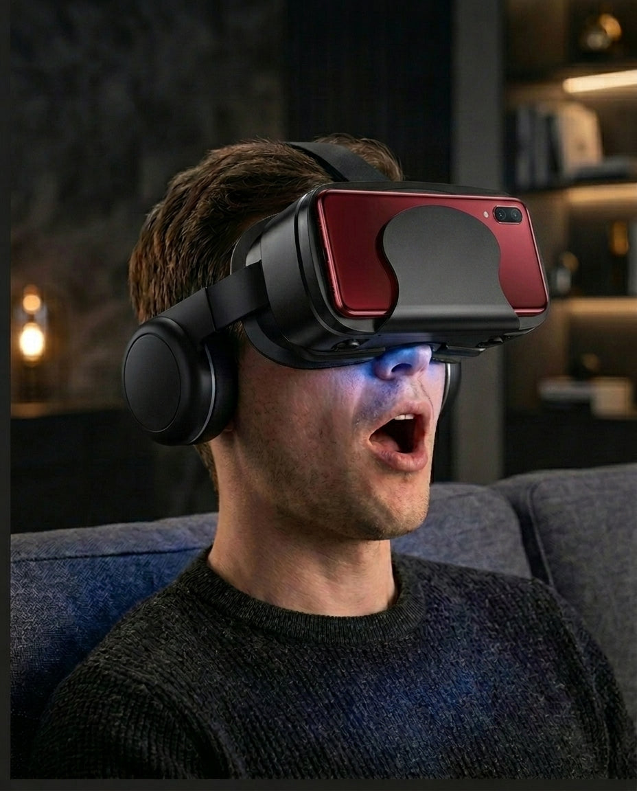 VR-kuulokkeet integroiduilla kuulokkeilla | ImmersaView Pro