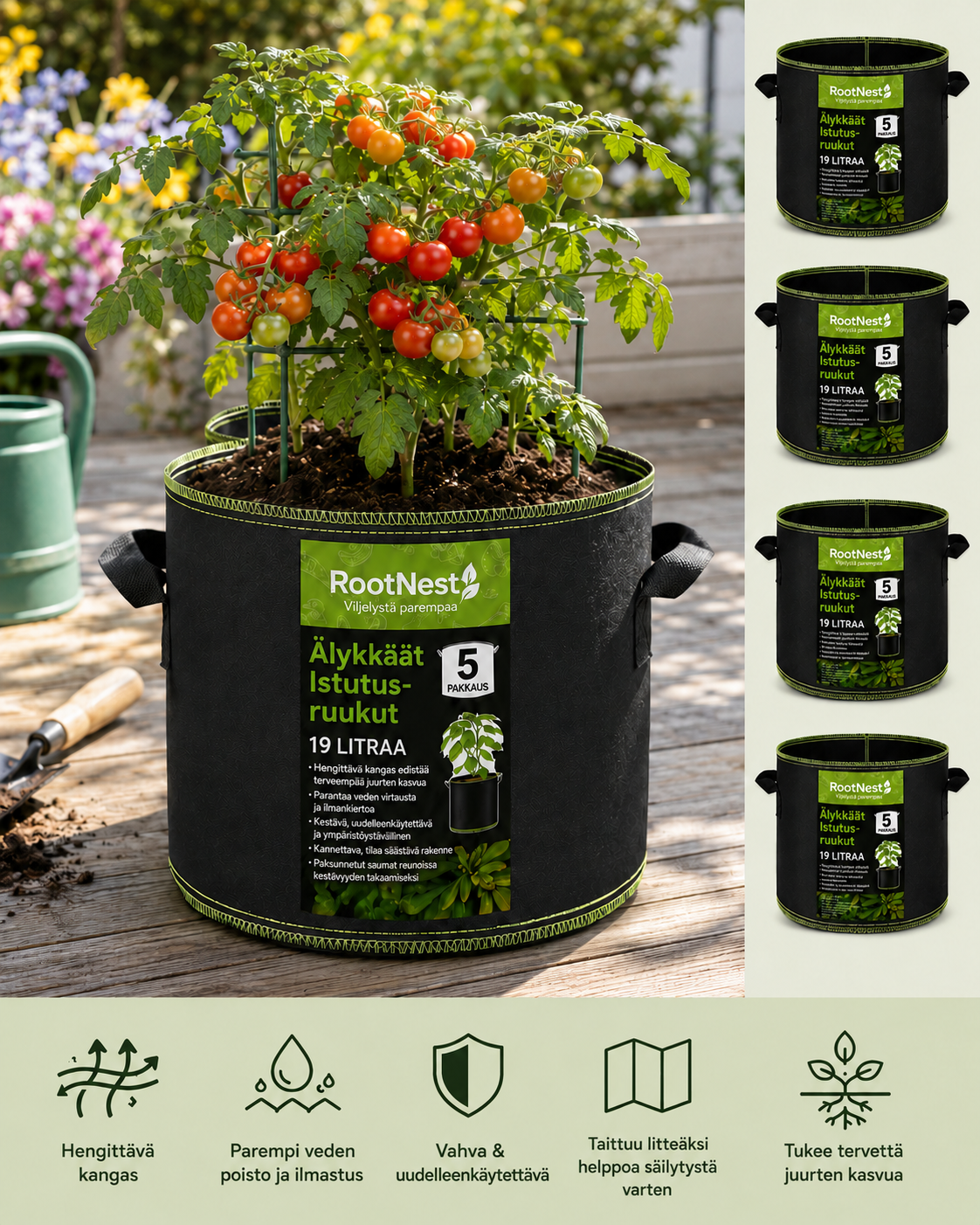RootNest Fabric Grow Bags