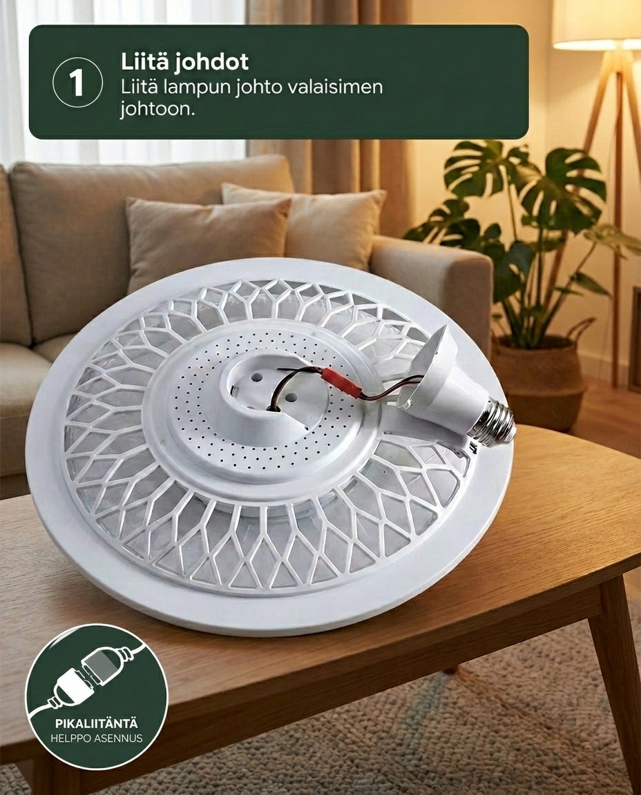 SilentBreeze AirGlow | 2-in-1 kattopuhallin ja valaisin