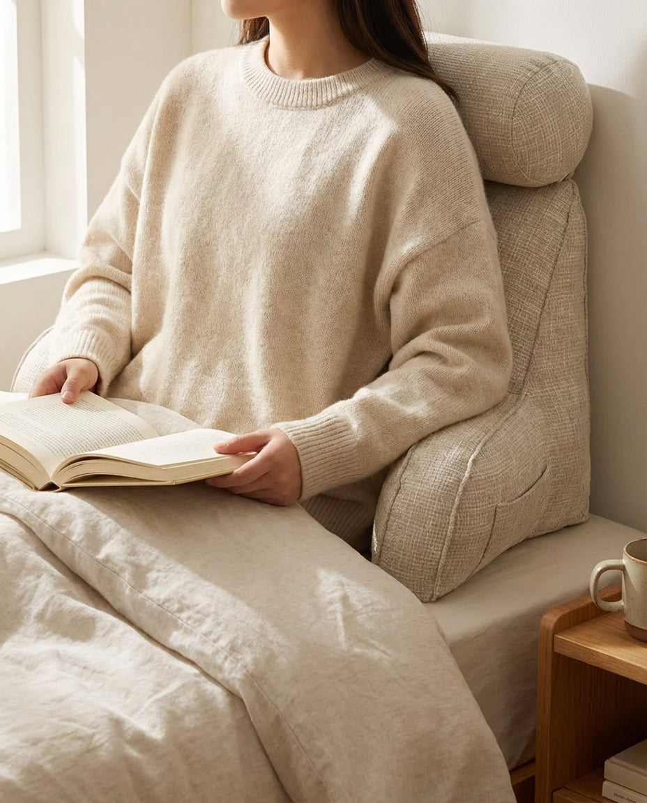 Selkänojatyyny käsinojilla ja niskatuella | Ergonominen tukityyny