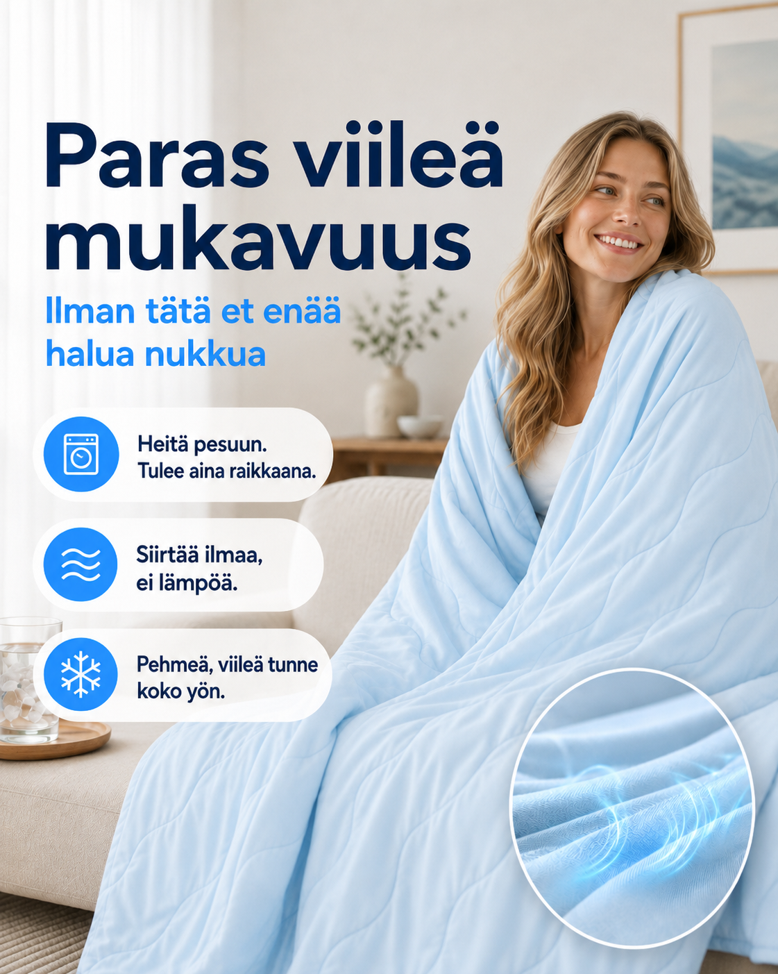 Breeze Weave -viilentävä peitto