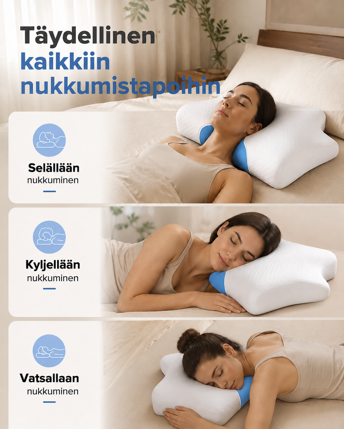 NeckHaven Ergonominen Muotoiltu Tyyny