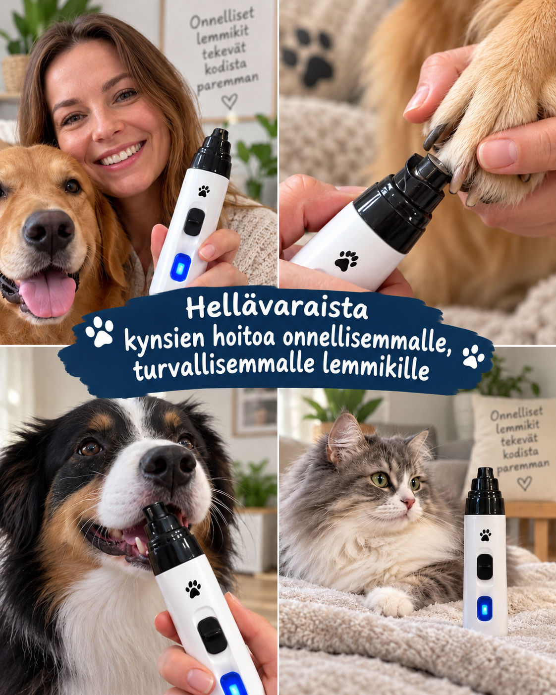 PawGlide Hiljainen Kynsihiomakone