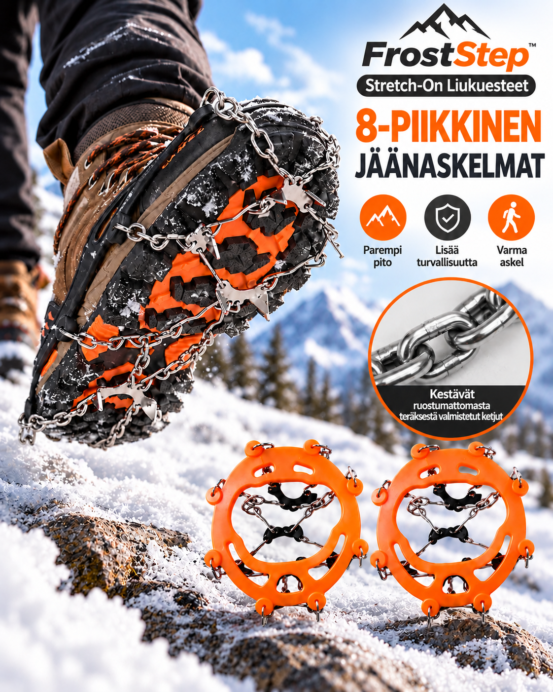 FrostStep – venyvät liukuesteet