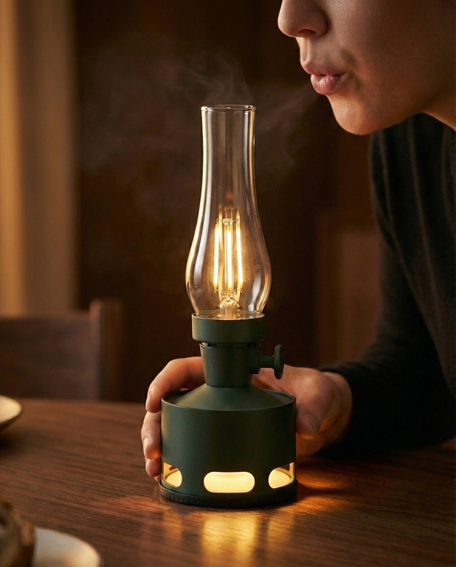 Ladattava Vintage LED-lyhty – WickGlow | USB-C