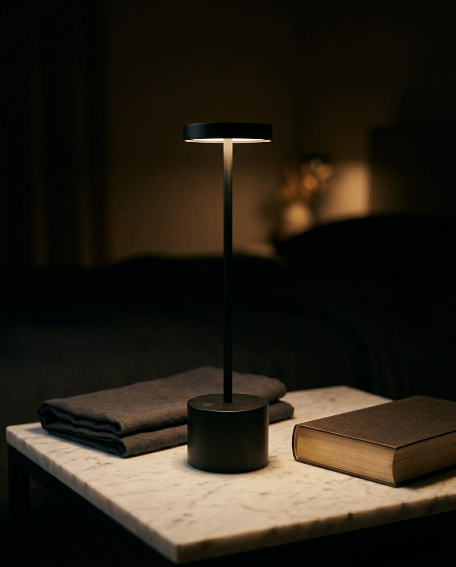 Ladattava LED-pöytävalaisin | Kosketusdimmaus – Lumara
