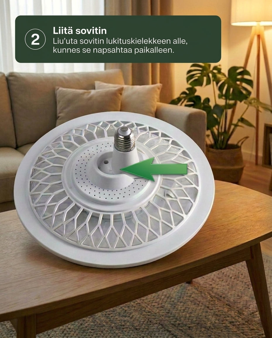 SilentBreeze AirGlow | 2-in-1 kattopuhallin ja valaisin