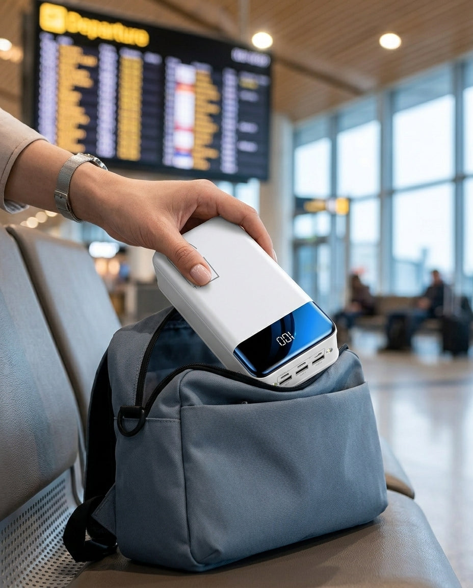 50 000 mAh power bank | Nopea lataus – Puhelin & kannettava