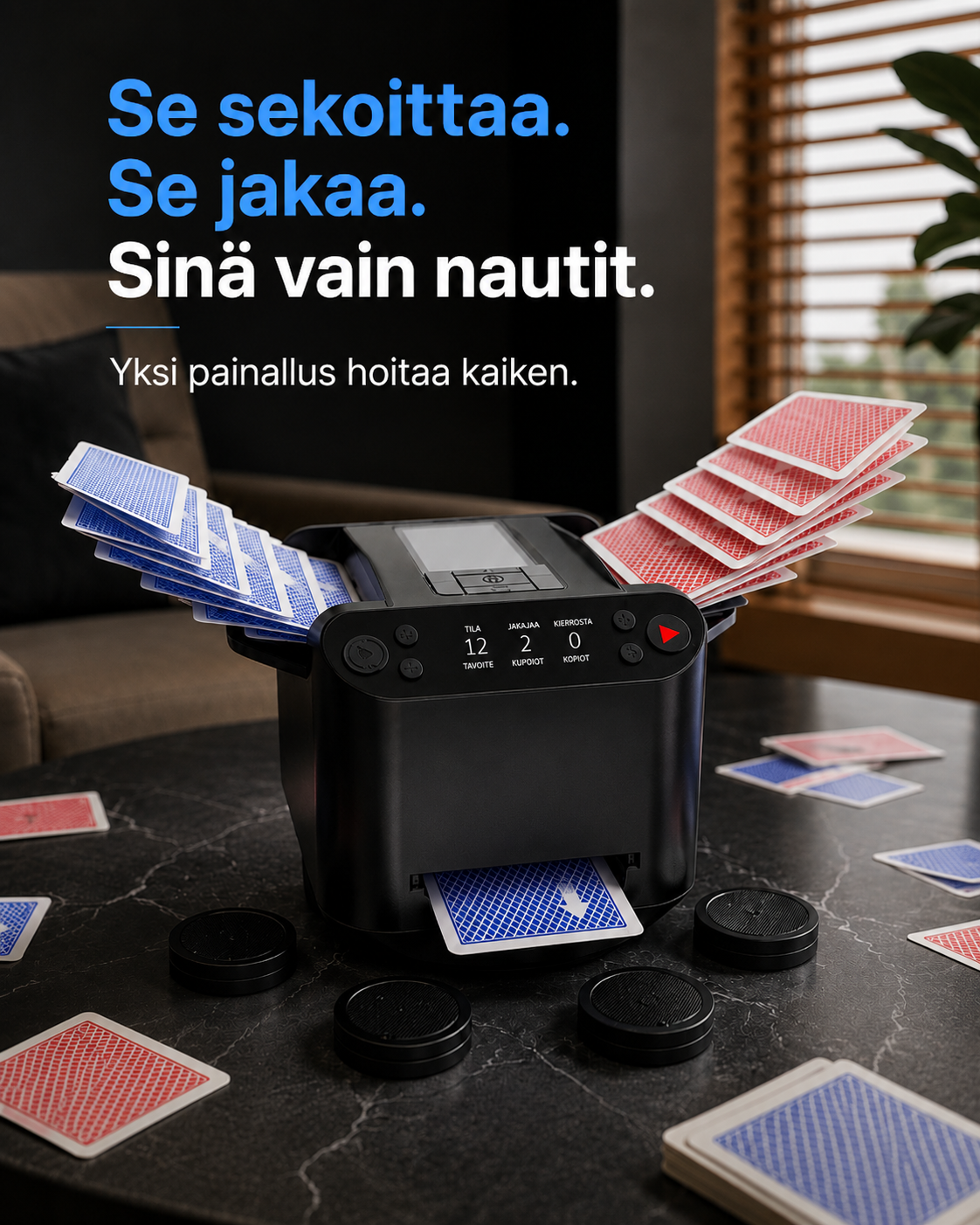 TableMate Automaattinen Korttien Jakaja Sekoitin