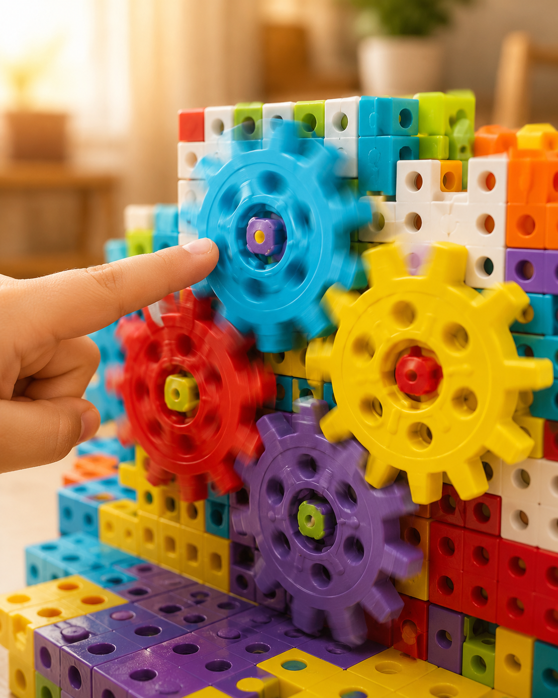 Gearo | Montessori 3D -hammasratas- ja palapelirakennussa
