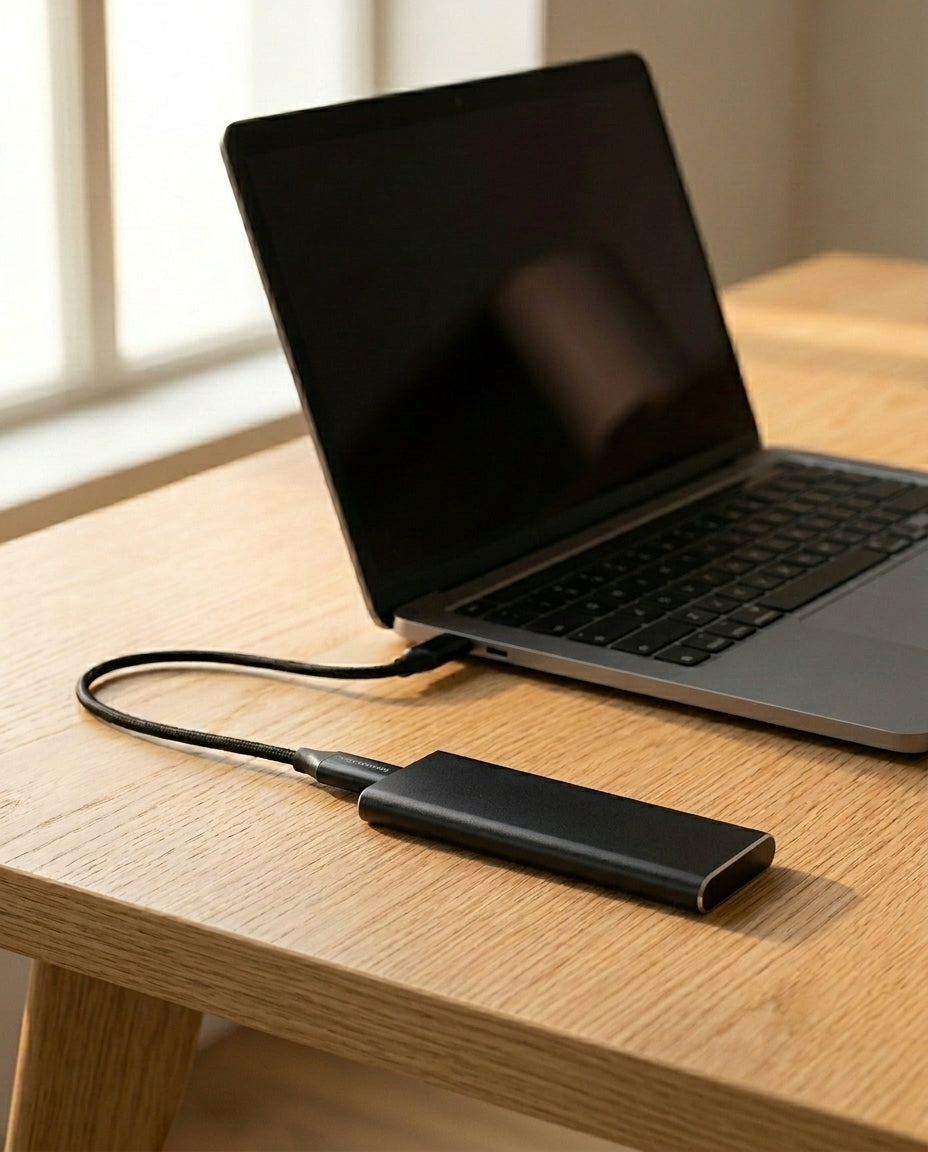 4TB Kannettava SSD | SlimVault USB-C Ulkoinen Kovalevy