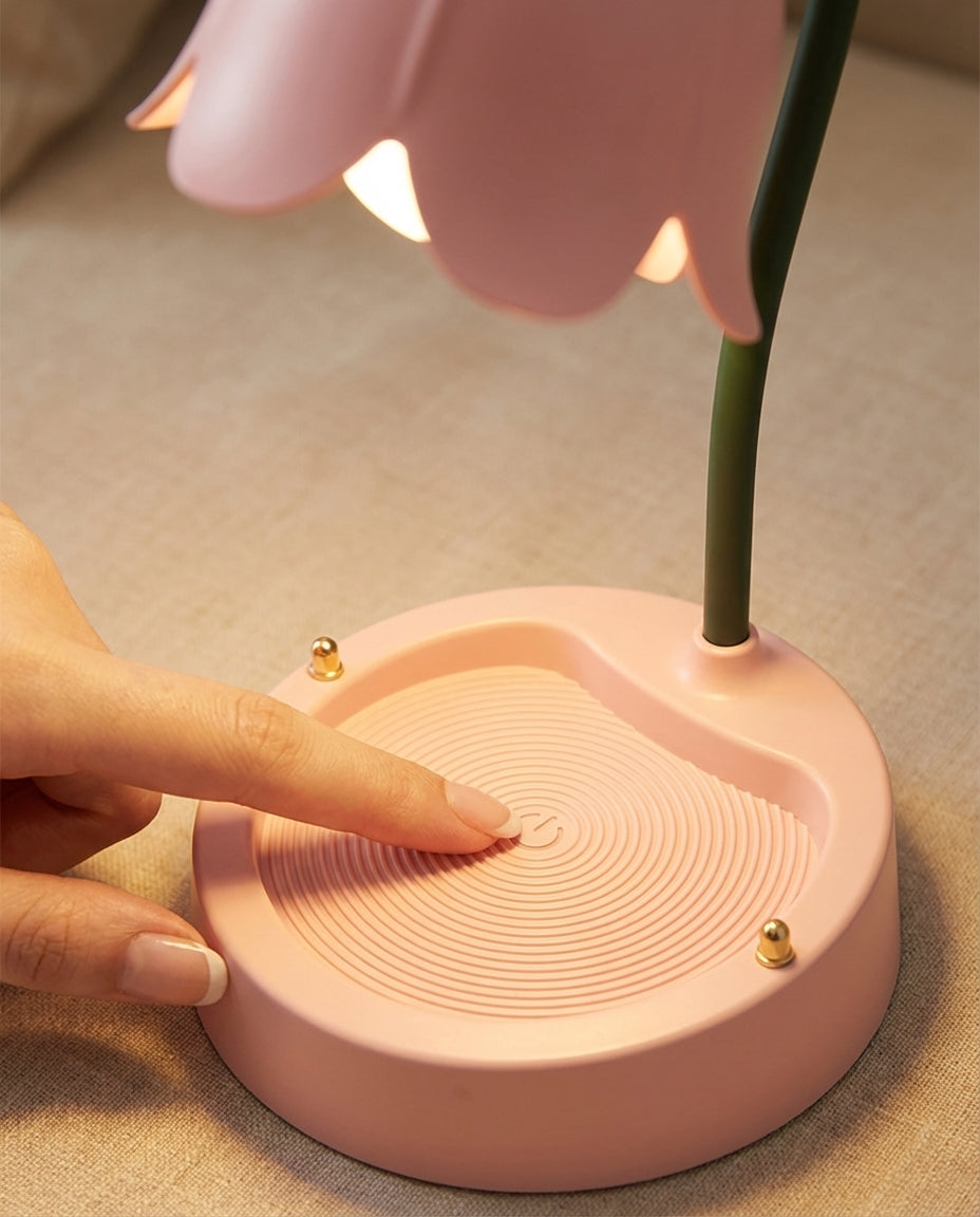 Kukkalampppu pöydälle | BloomGlow – Kosketushimmennys LED