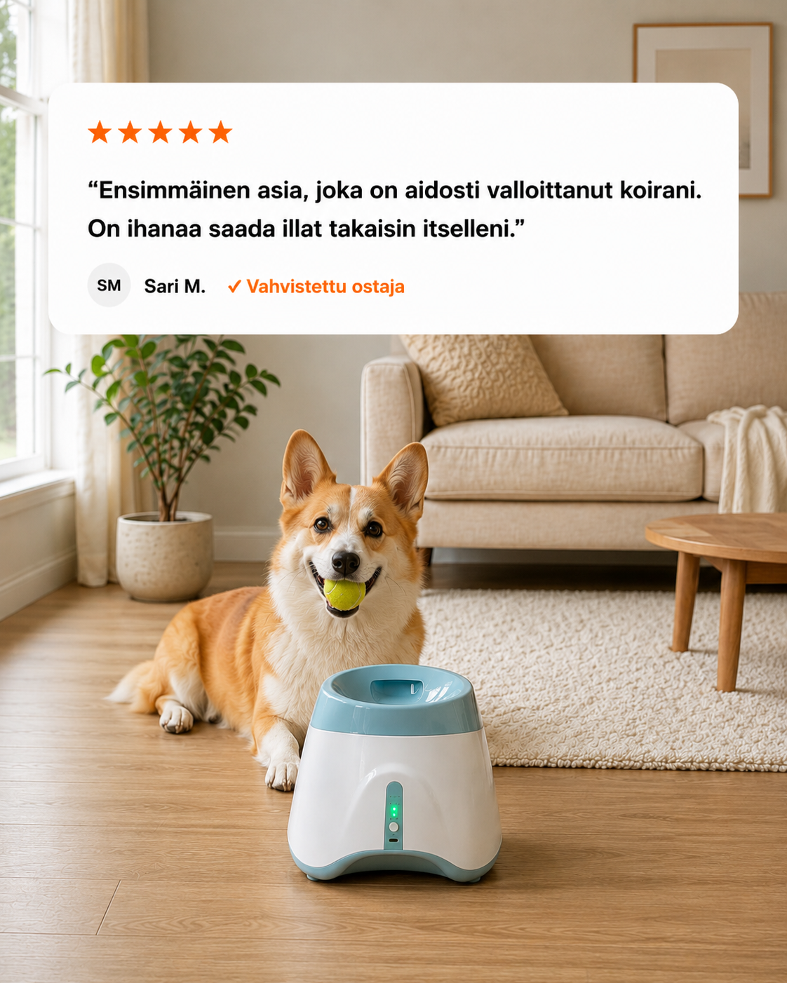 FetchFlow – itsestään latautuva pallonheitin