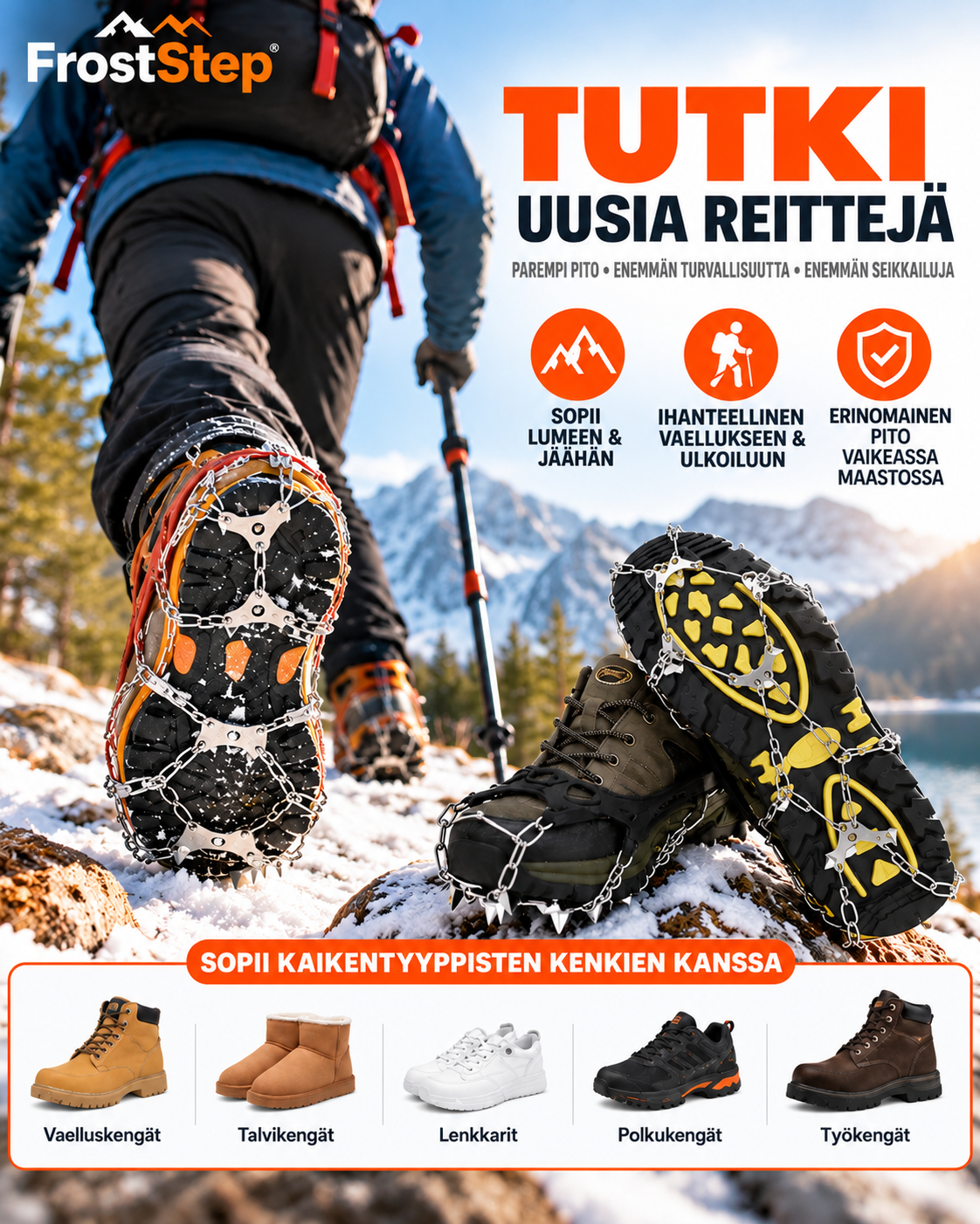 FrostStep – venyvät liukuesteet