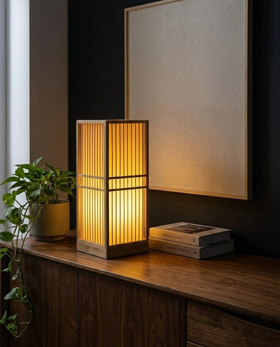 Japanilainen pöytävalaisin – Bambu Zen-lamppu | 4 kokoa