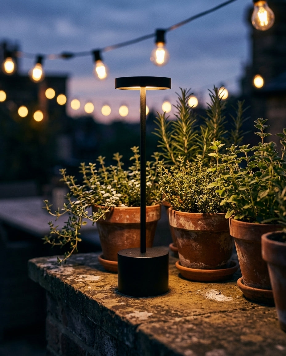 Ladattava LED-pöytävalaisin | Kosketusdimmaus – Lumara