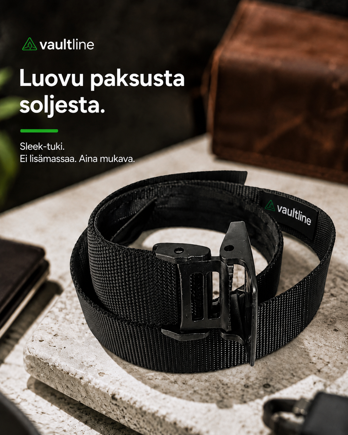 Vaultline – piilotaskullinen matkavyö