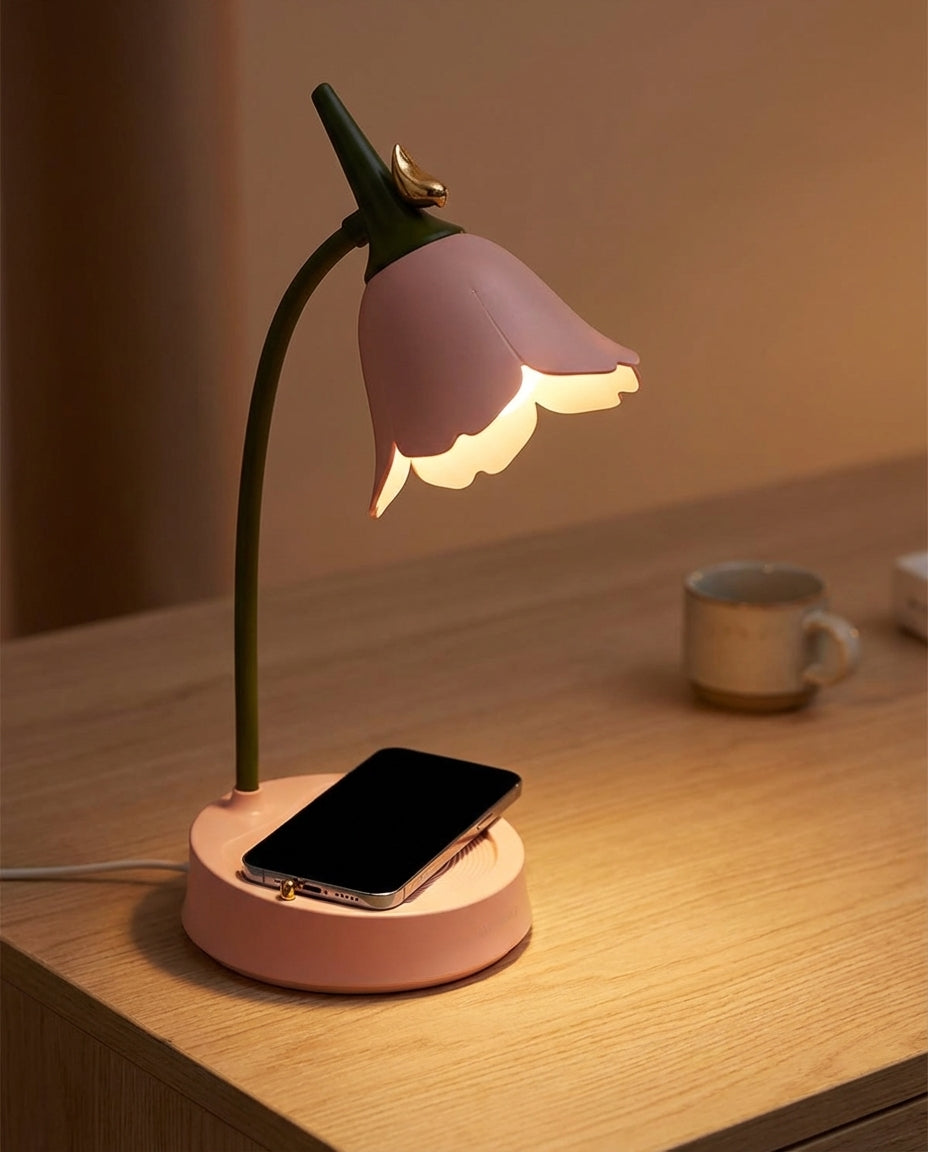 Kukkalampppu pöydälle | BloomGlow – Kosketushimmennys LED