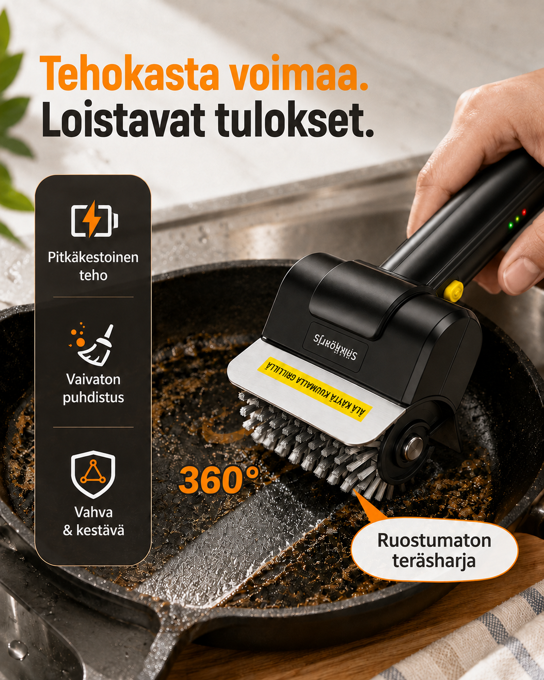 GrillGuard Pro -sähkögrilliharja