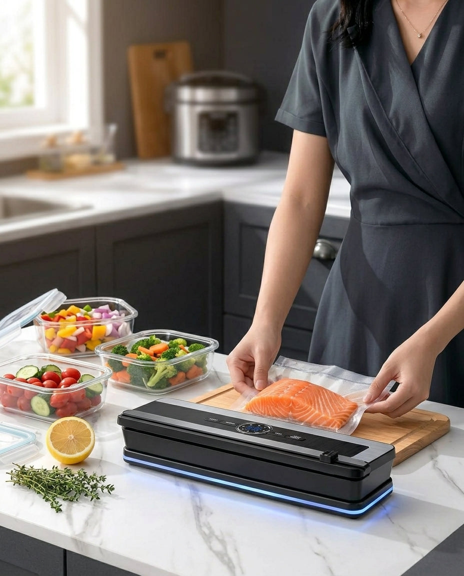 8-in-1 Vakuumikone sisäänrakennetulla leikkurilla | FreshLock Pro