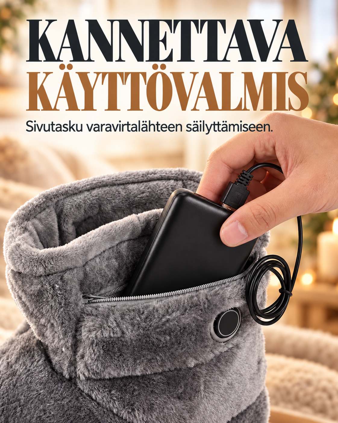 HearthStep USB-lämmitettävät tossusaappaat