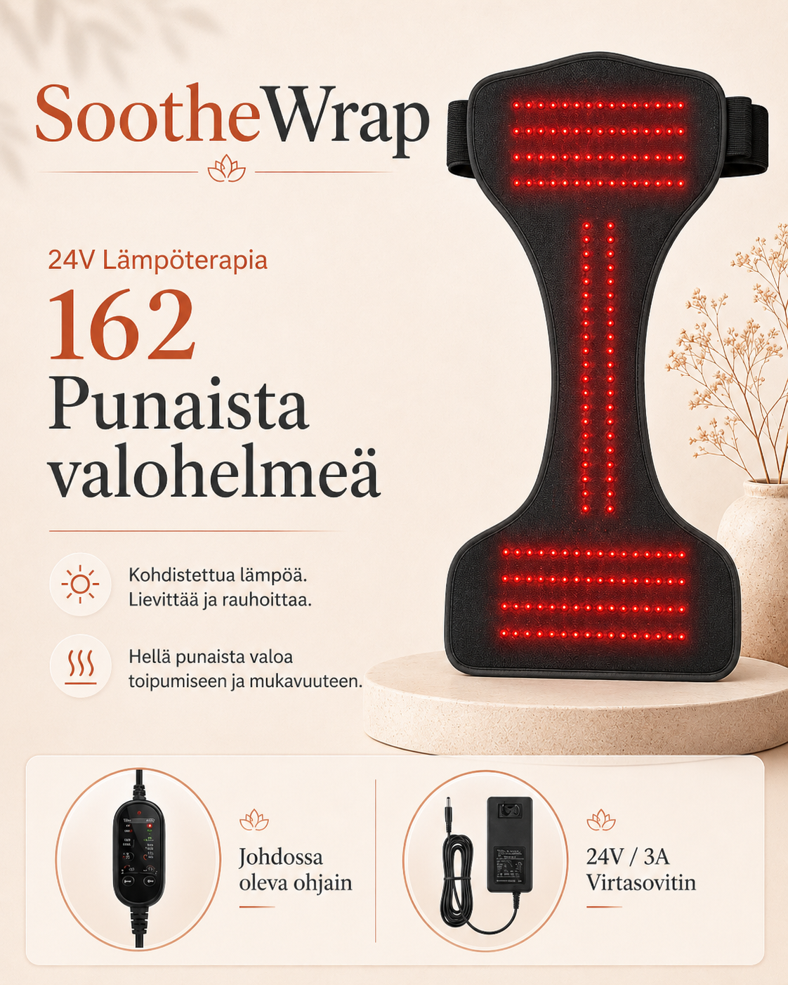 SootheWrap – lämpö- ja valohoitovyö