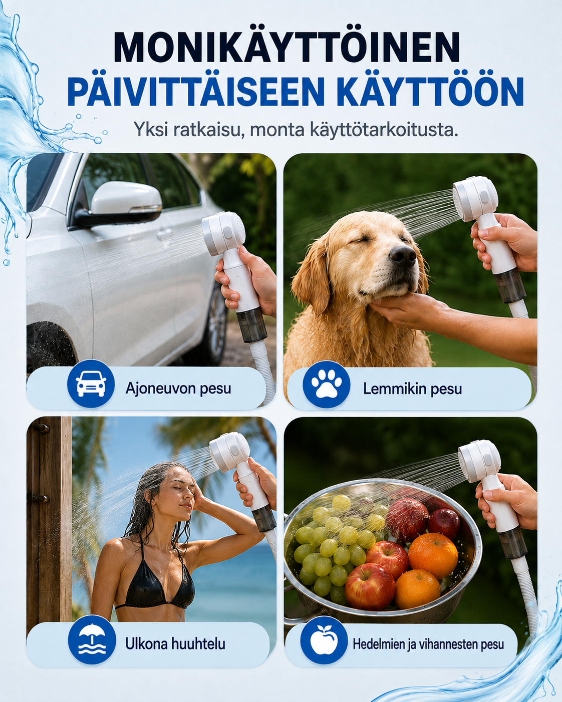 TrailWash Pro Kannettava Painesuihku
