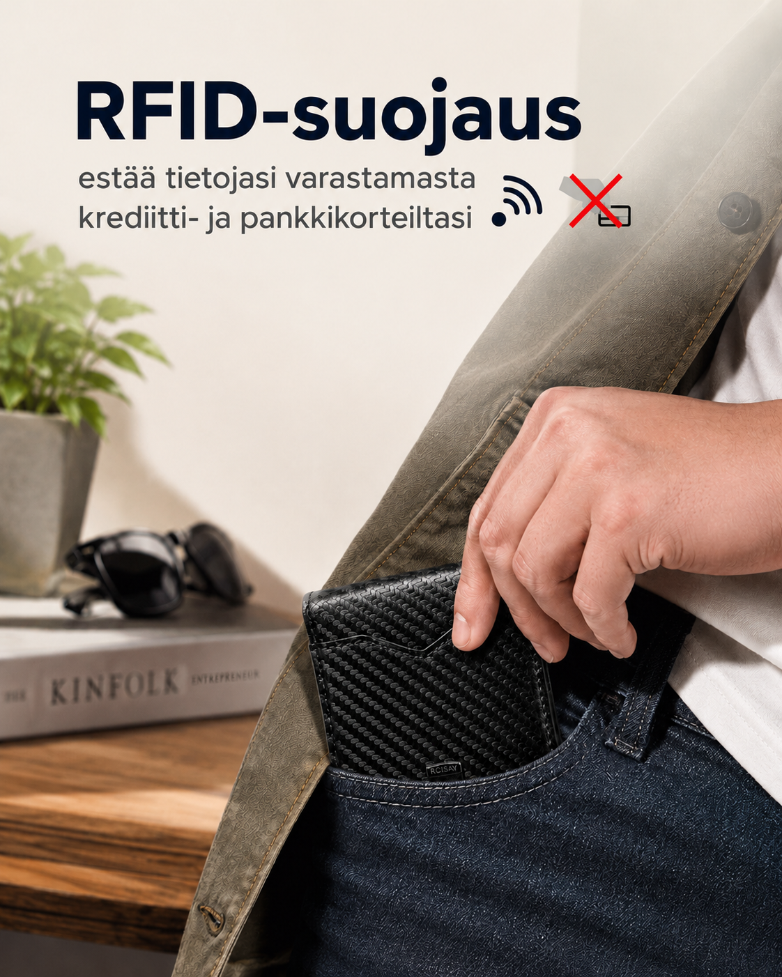Meridian Ohut Korttilompakko